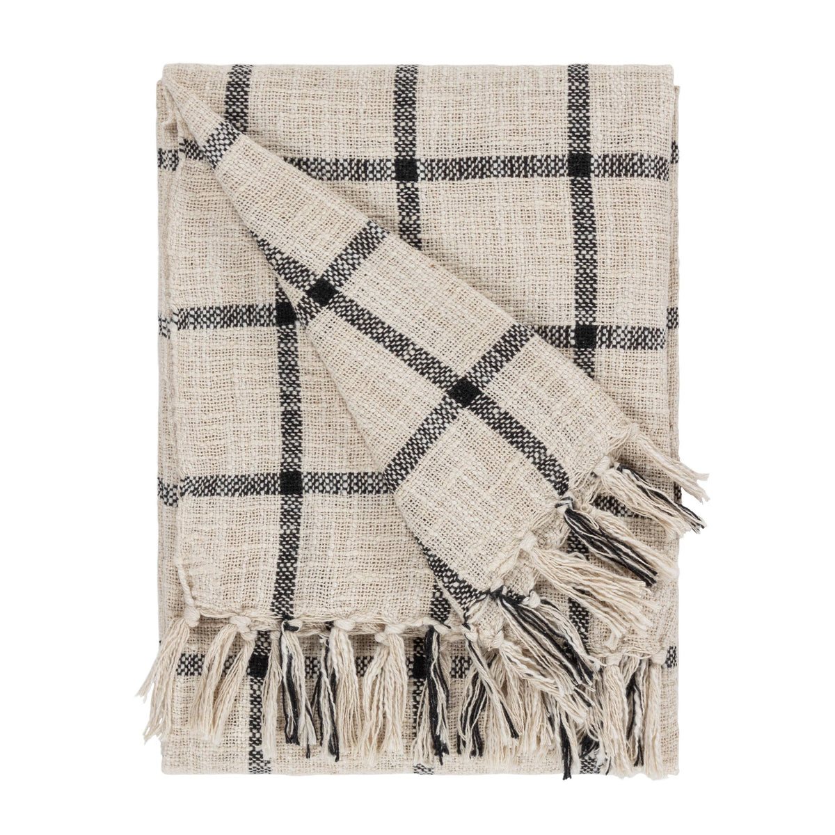 Beni Throw Natural/Black - Design Vintage