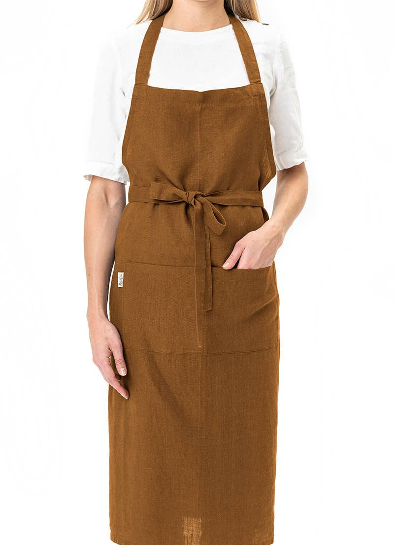 Cinnamon Linen Apron