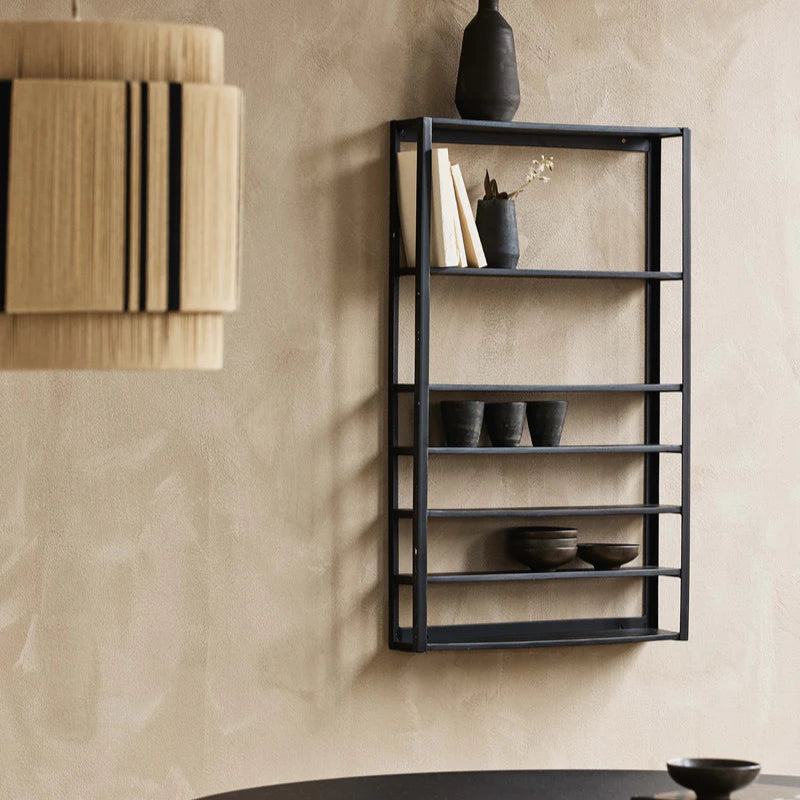 Zara Iron + Wood Shelf | Design Vintage | Black Open Shelving | Metal Zara Iron + Wood Shelf | Design Vintage | Black Open Shelving | Metal
