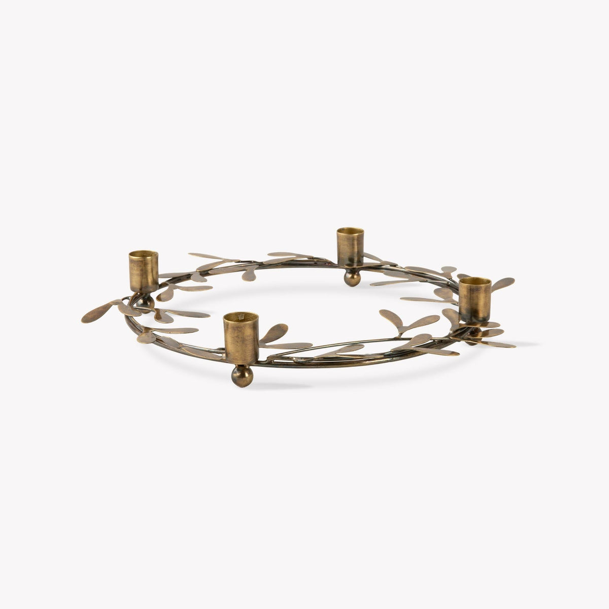Mistletoe Brass Candle Ring