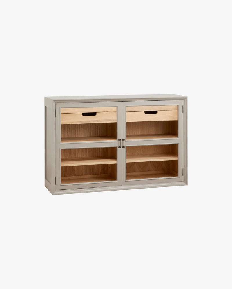 Vala Grey Low Cabinet - Design Vintage