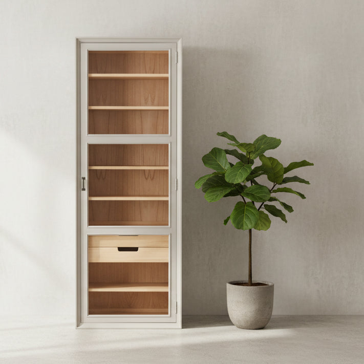 Vala Grey Tall Cabinet - Design Vintage