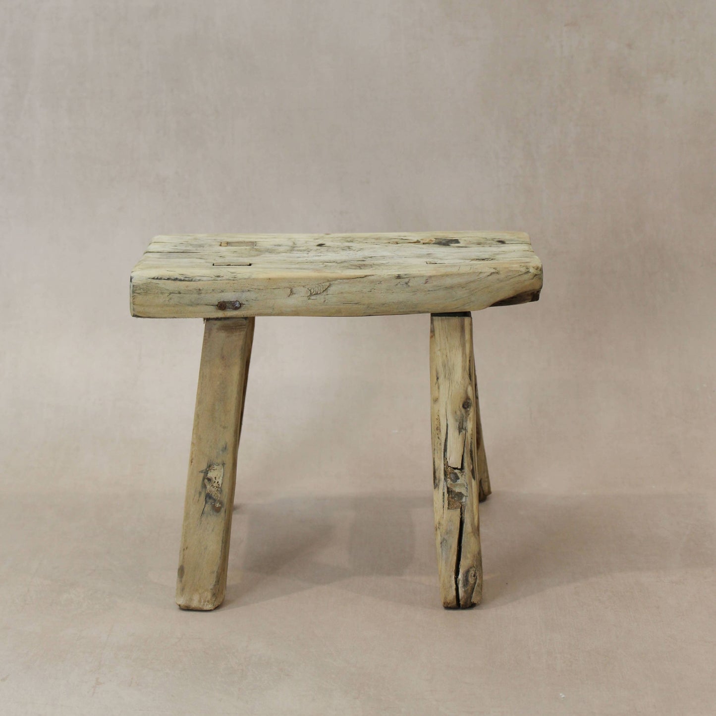 Vintage Elm Small Stool