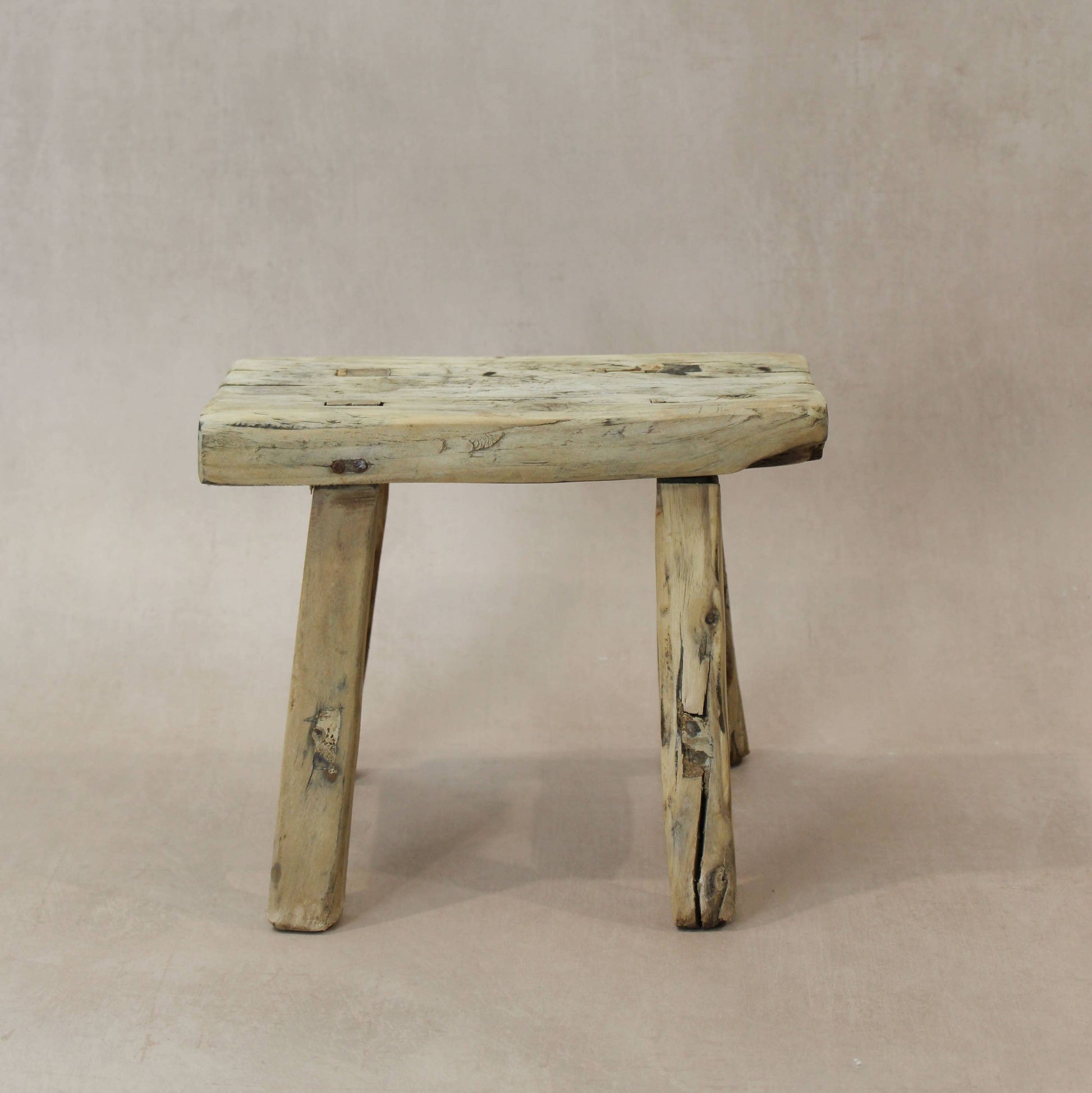 Vintage Elm Small Stool - Design Vintage