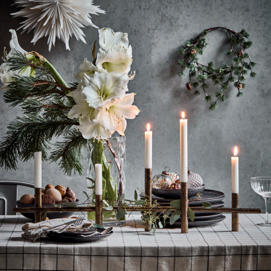 Antique Brass Candle Stand - Design Vintage