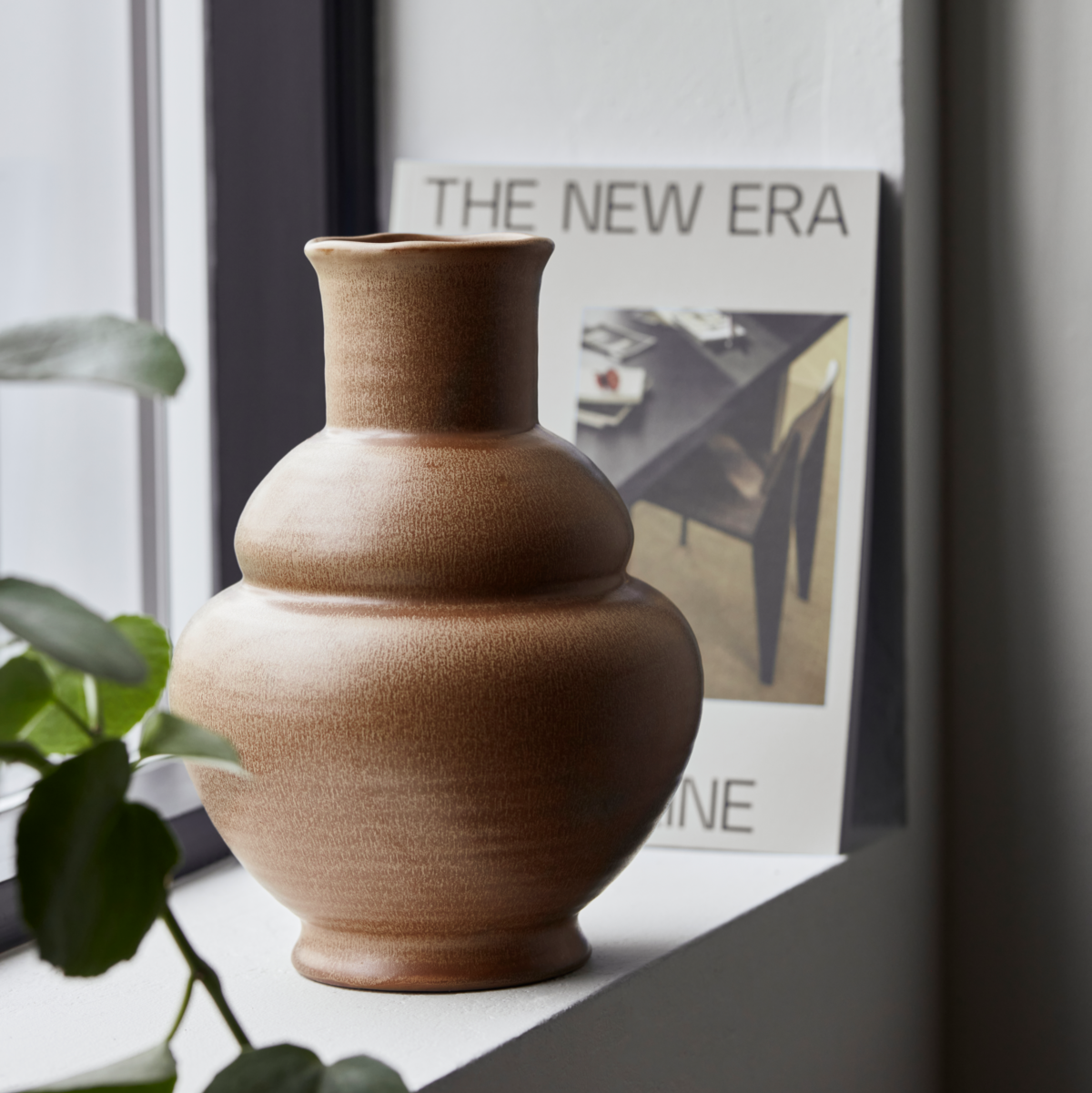 Camel Stoneware Vase