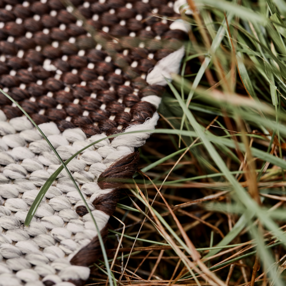 Mocha Stripe Outdoor Rug - Design Vintage