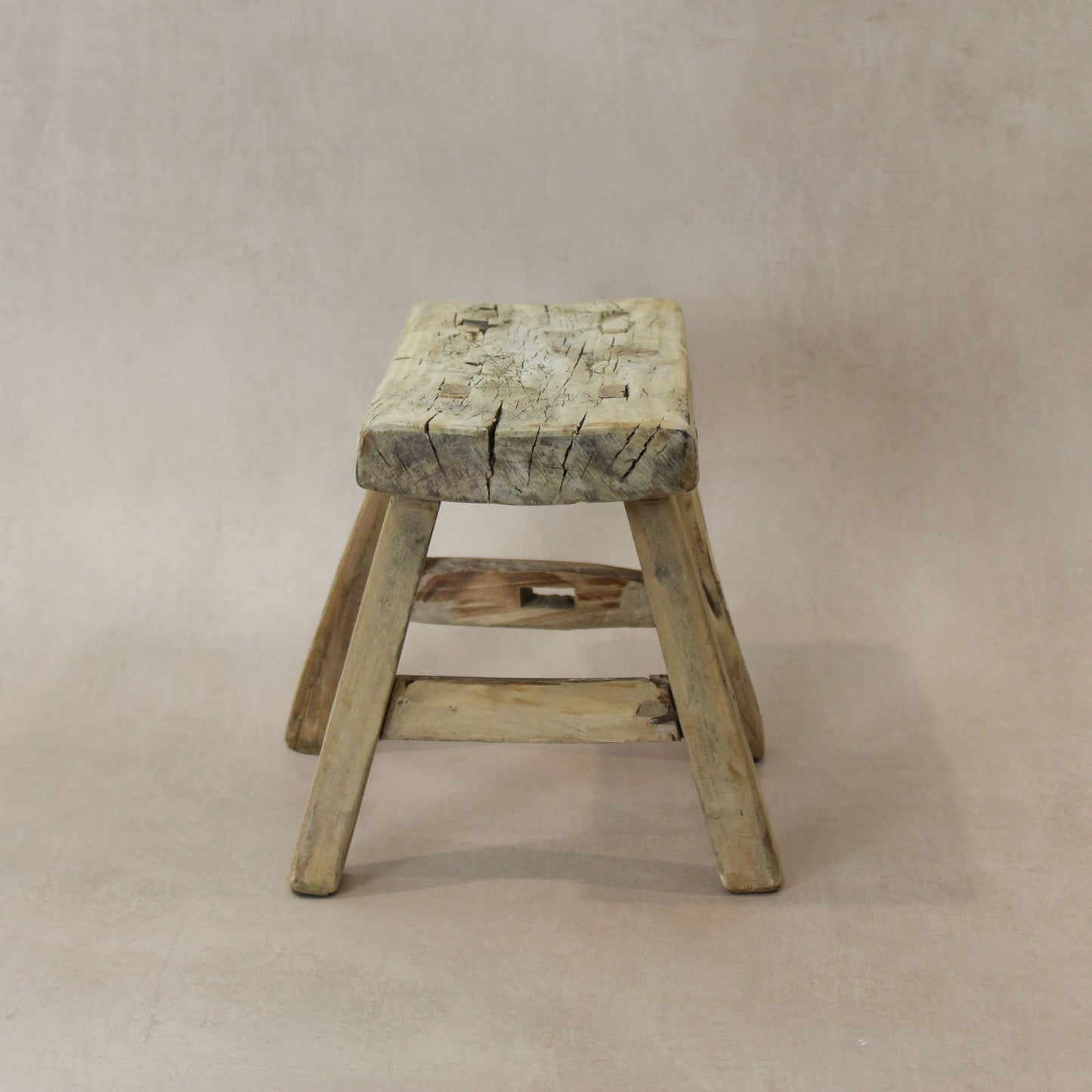 Vintage Elm Small Stool