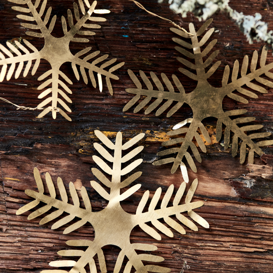 Set of Hanging Brass Stars - Design Vintage