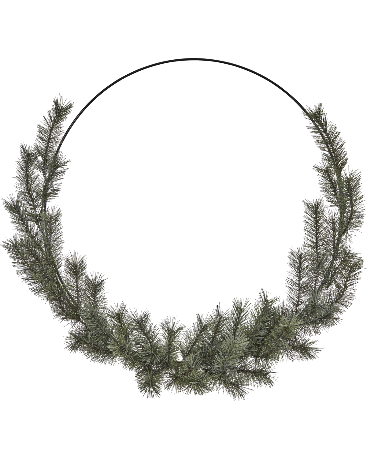 Lit Faux Pine Wreath