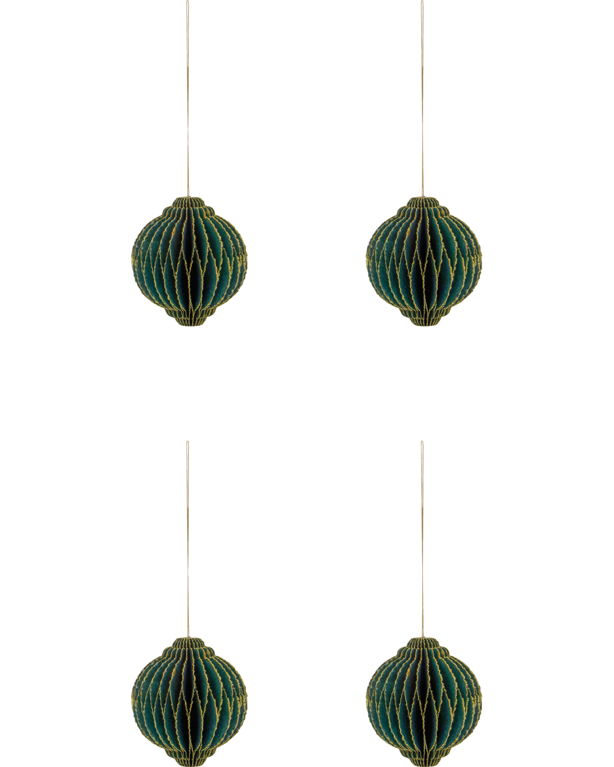 Set of 4 Green Decorations