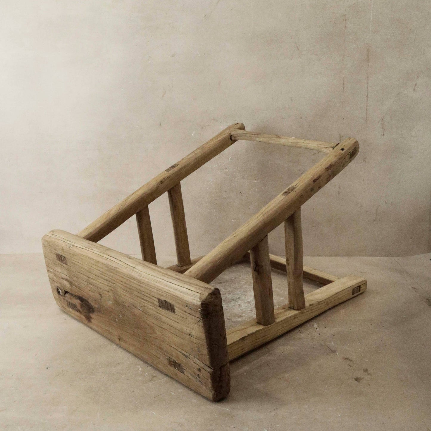 Vintage Elm Stool - Design Vintage