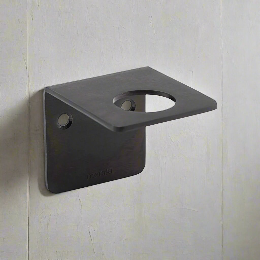 Brushed Black Bottle Bracket - Design Vintage