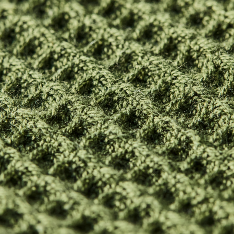 Set of Green Waffle Dish Cloths - Design Vintage