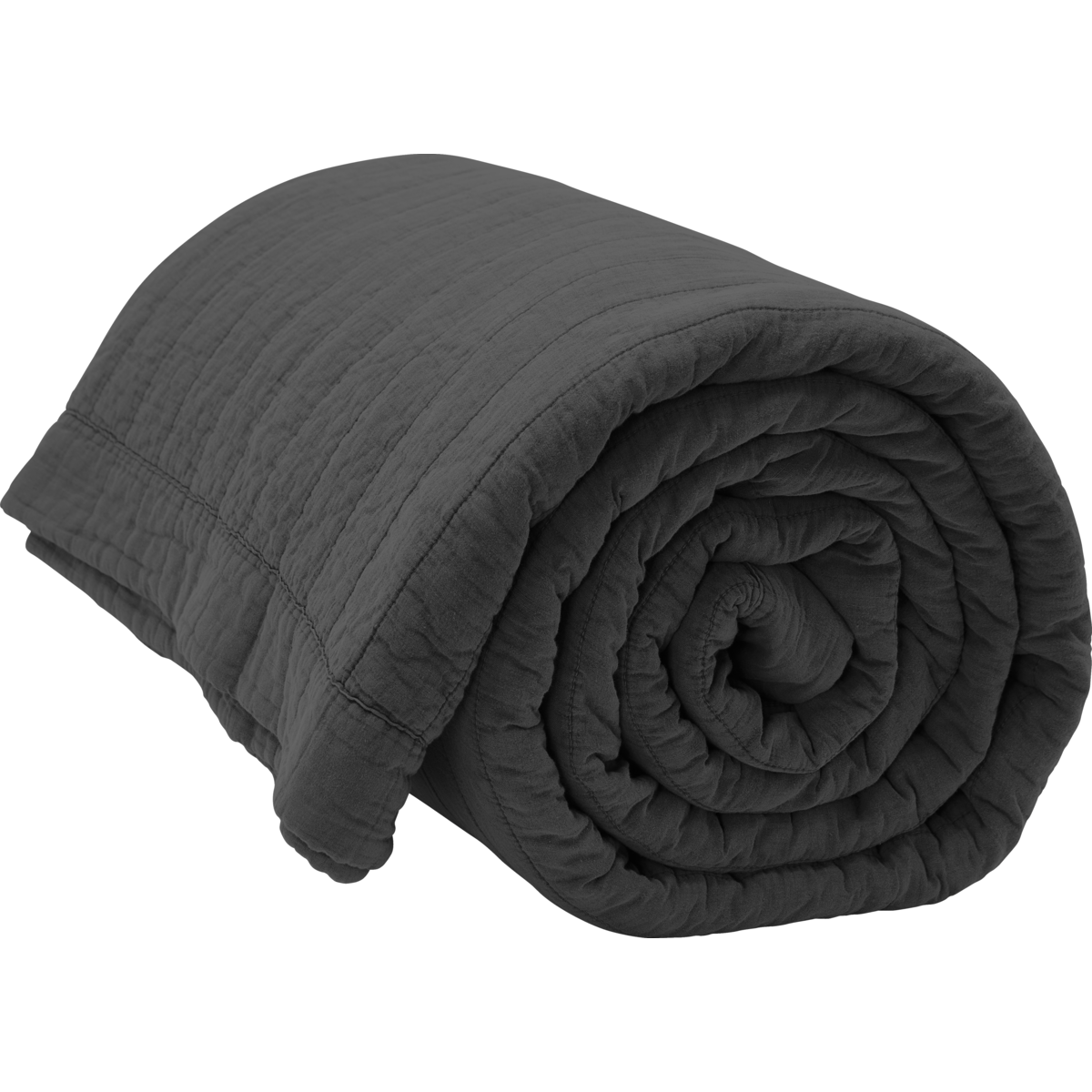 Charcoal Quilted Bedspread
