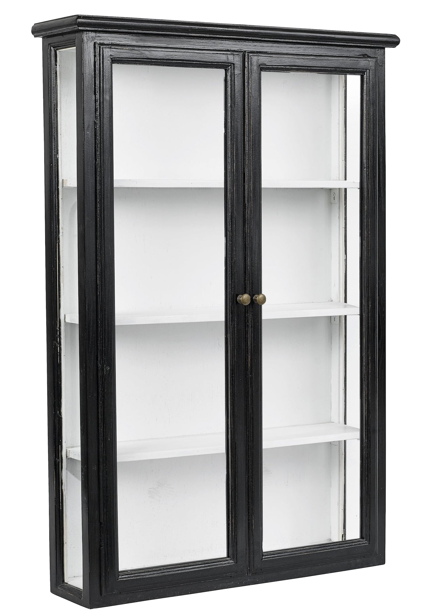 Black Wooden Wall Cabinet - Design Vintage