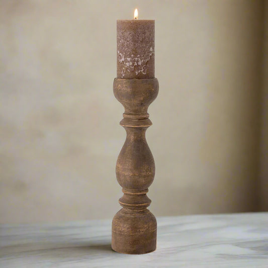 Mango Wood Candleholder - Design Vintage