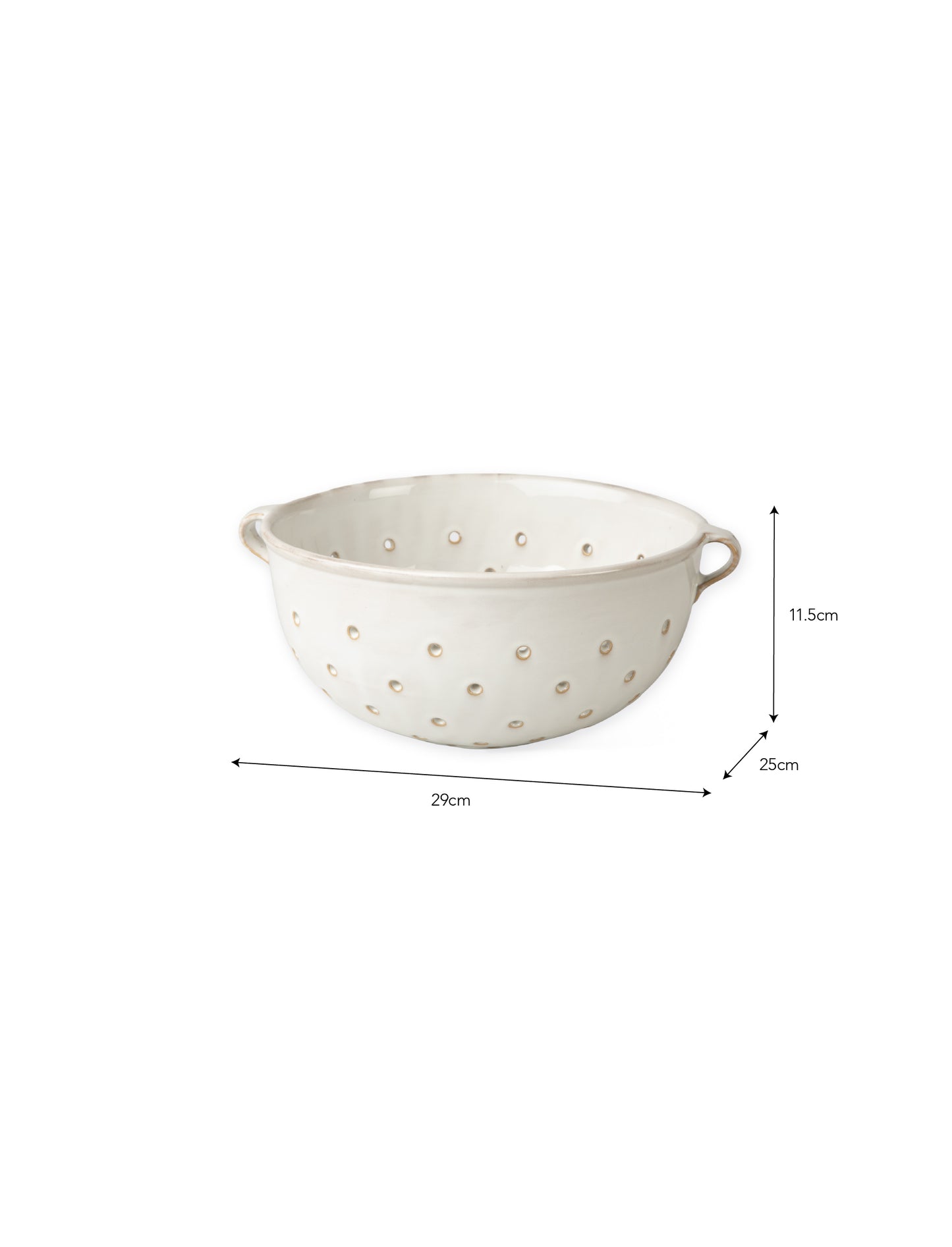 Glazed Stoneware Colander