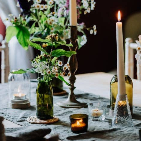 Olive Green Glass Bud Vase