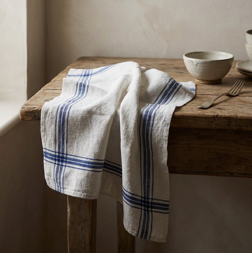 Vintage Linen Tea Towel - Design Vintage