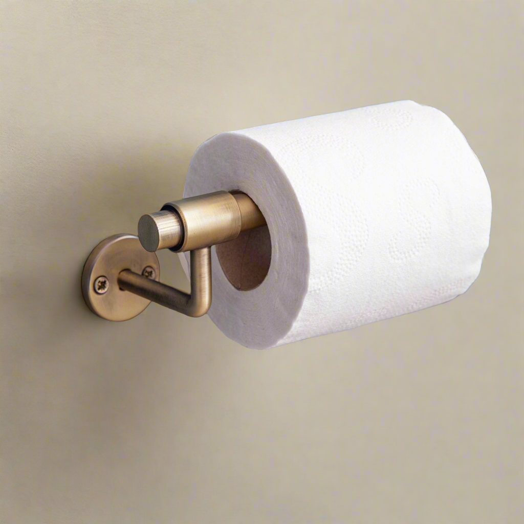 Brushed Brass Toilet Roll Holder