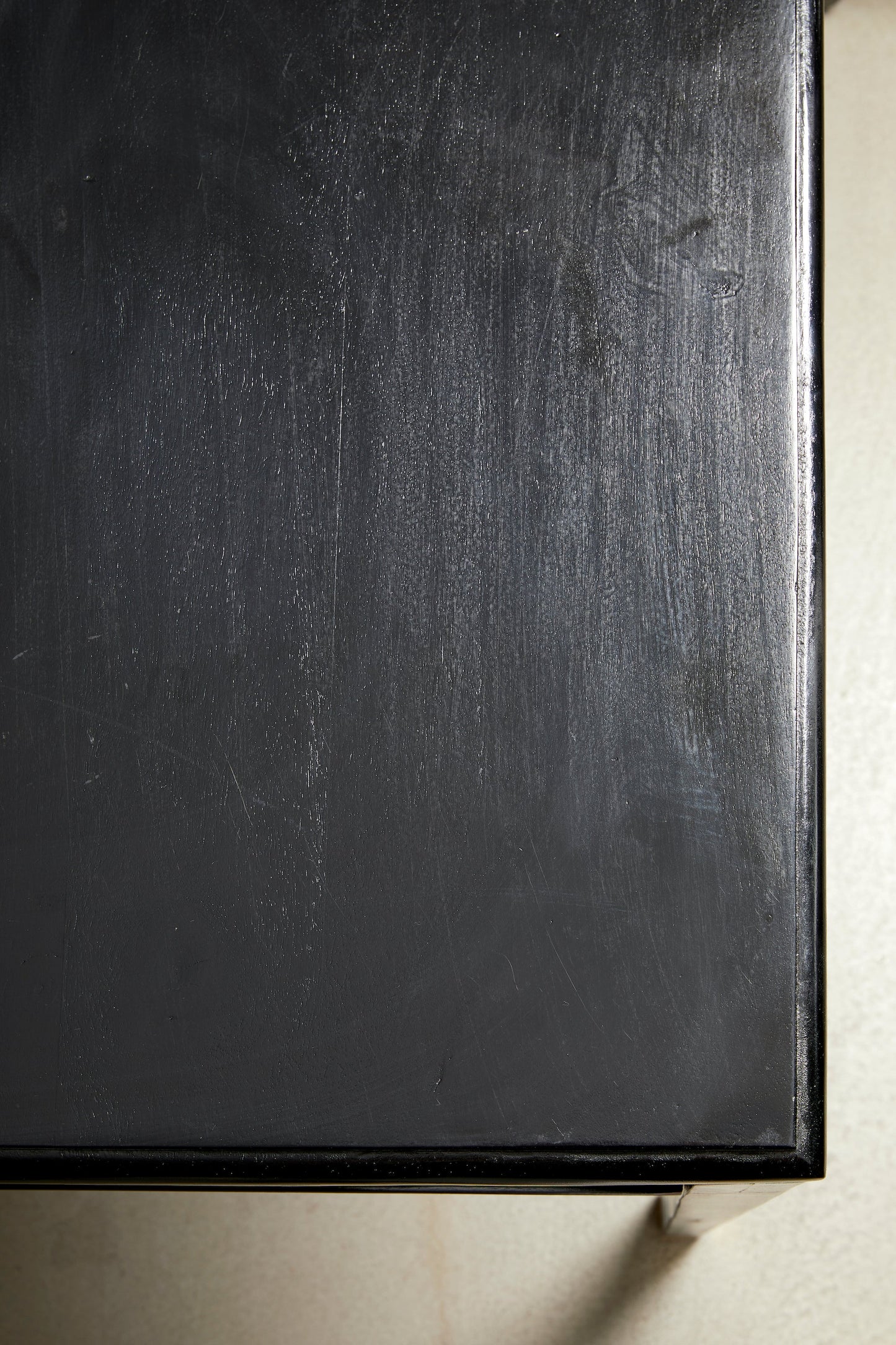 Black Mango Wood Desk - Design Vintage