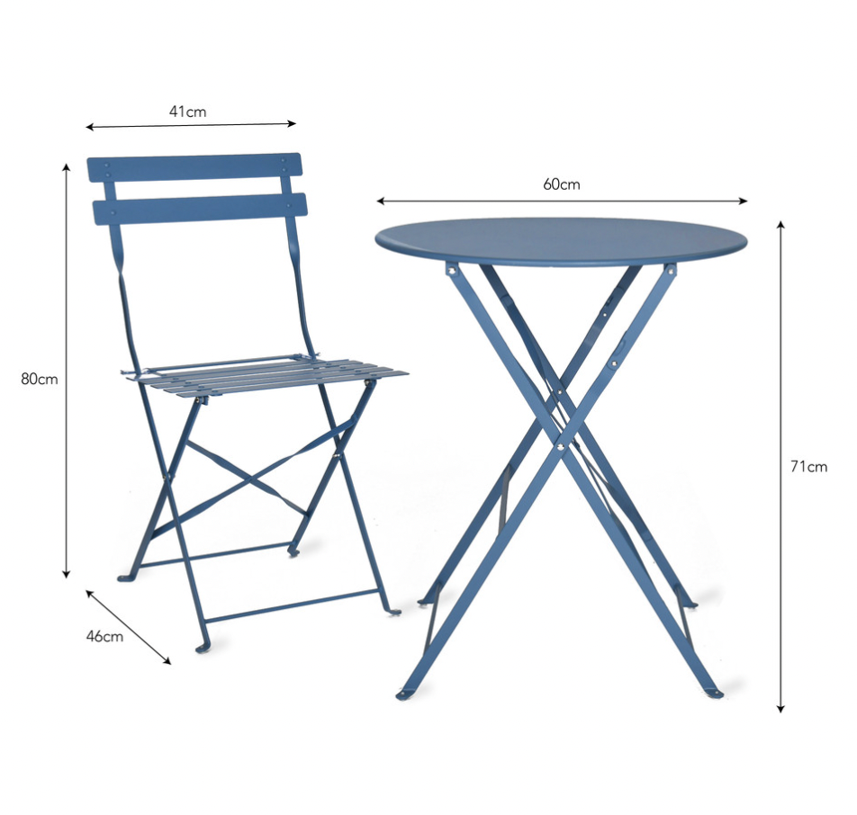 Blue Cafe Bistro Set - Design Vintage