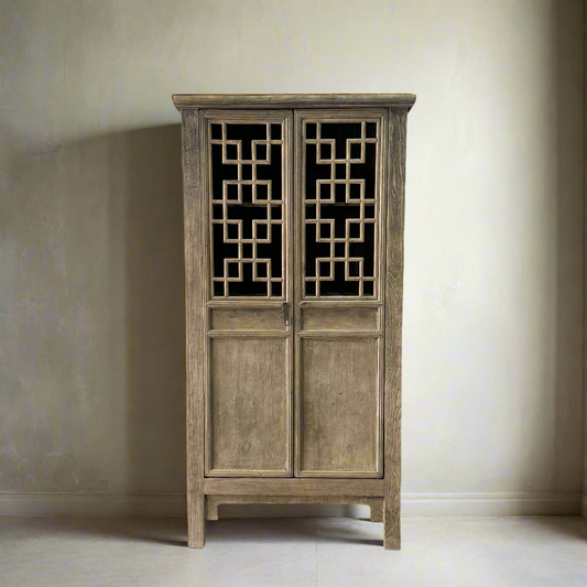 Vintage Elm Cupboard 'Fran' - Design Vintage