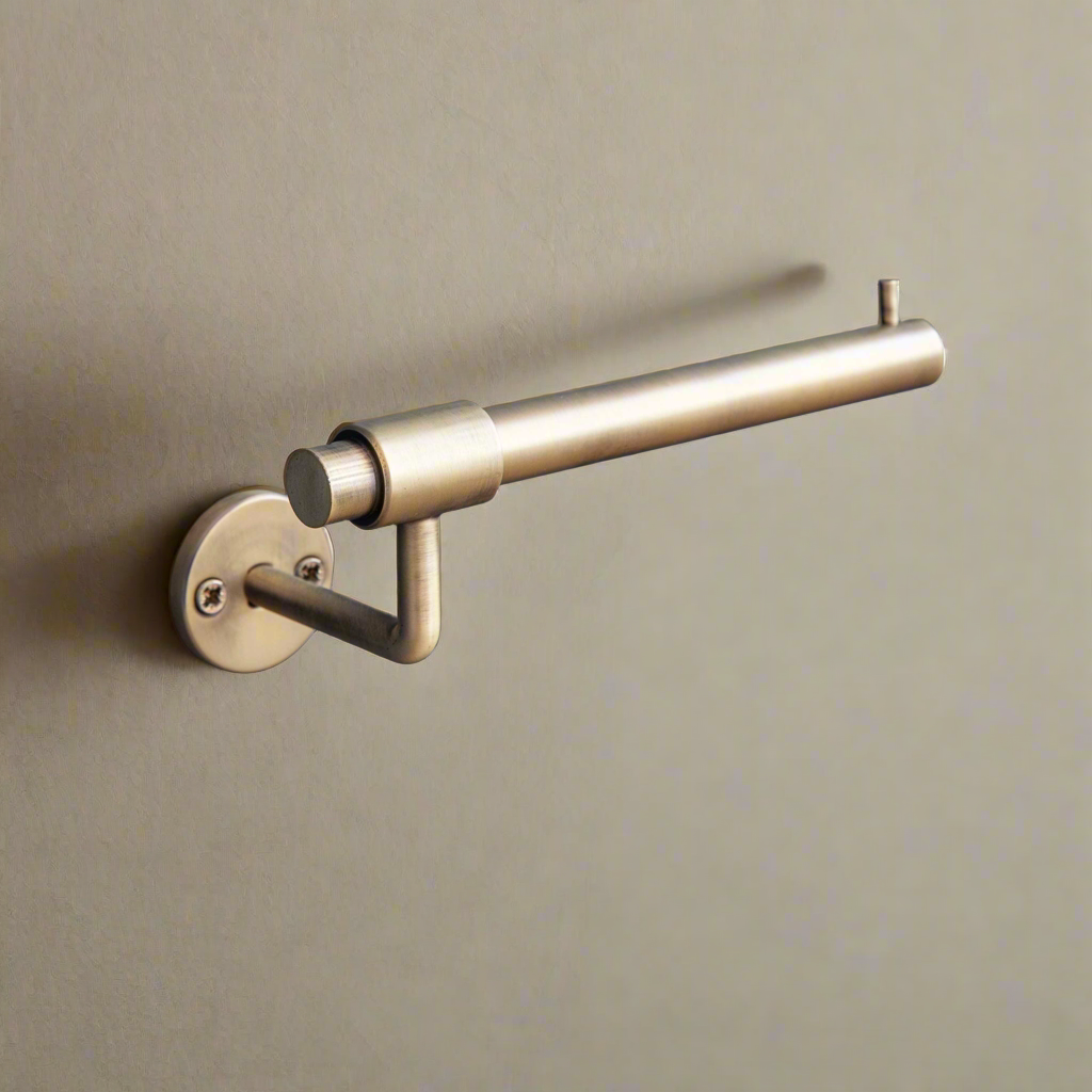 Brushed Brass Toilet Roll Holder
