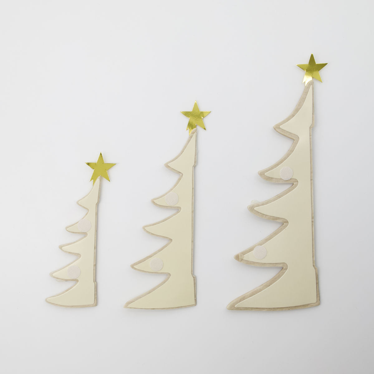 Ecru Paper Tree Decorations - Design Vintage