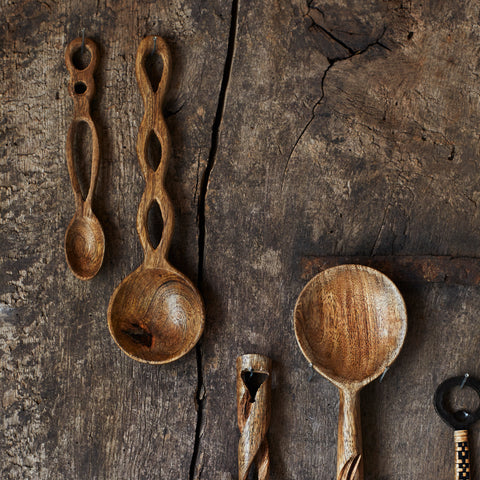 Hand Carved Serving Spoon