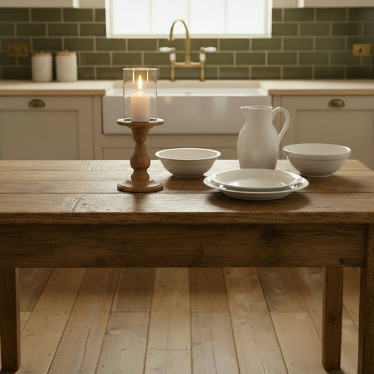 Glass Pillar Candle Holder - Design Vintage