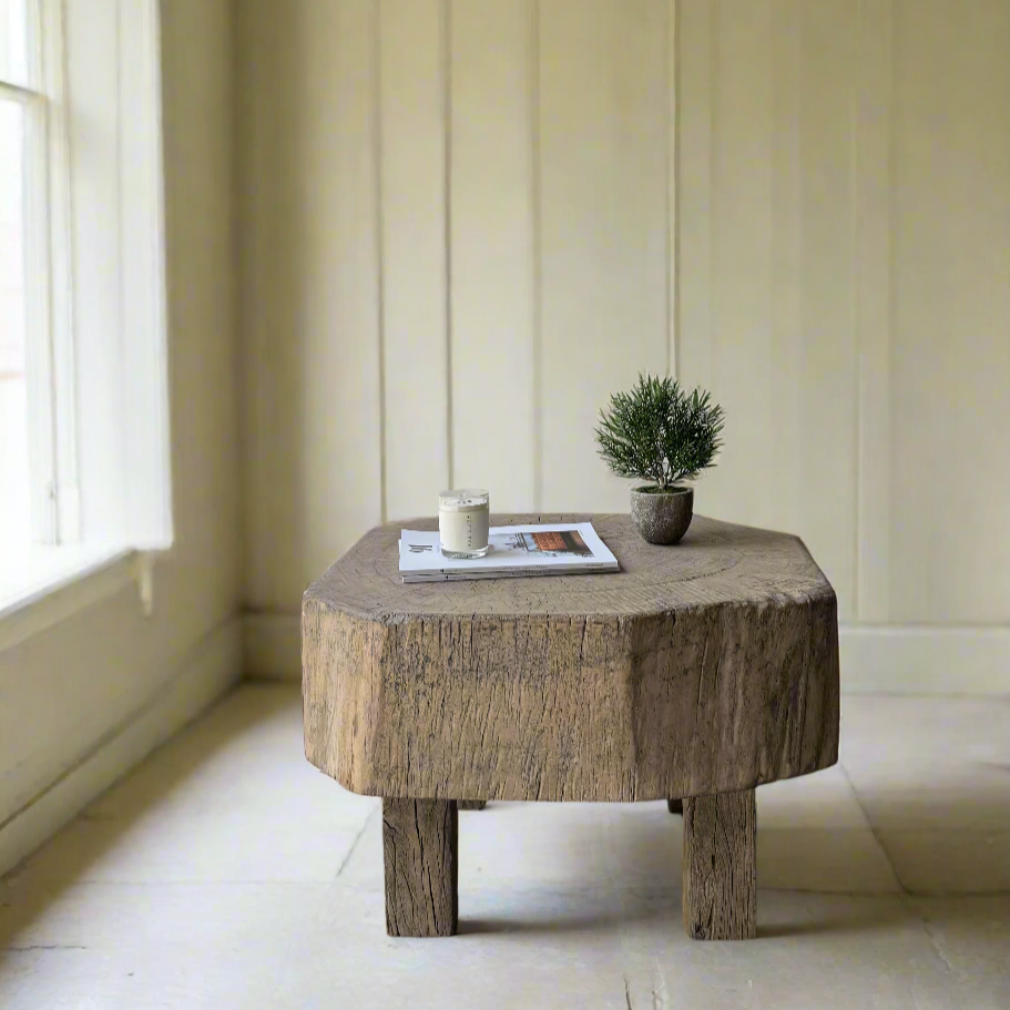 Vintage Elm Trunk Table