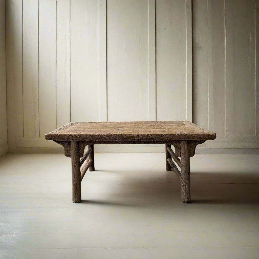 Vintage Elm Coffee Table 'Alva' - Design Vintage