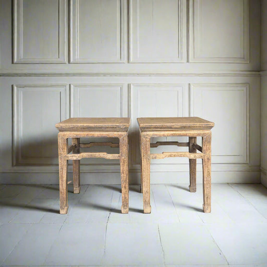 Pair of Vintage Elm Tables - Design Vintage