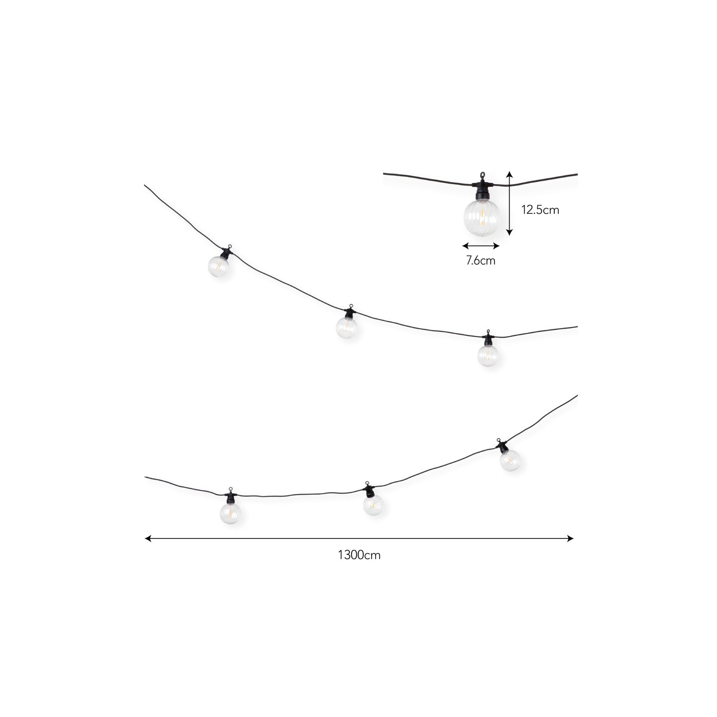 Ribbed Festoon Lights - Design Vintage