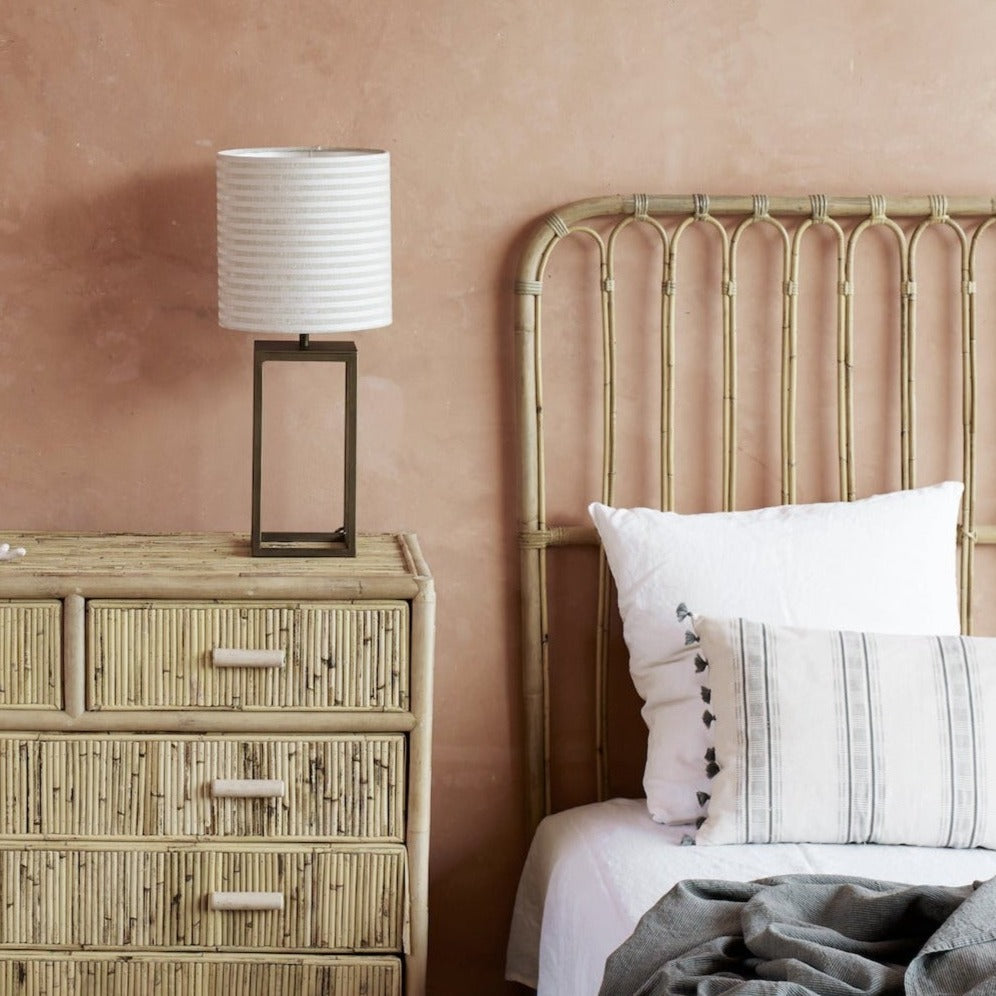 Large White Linen Cushion - Design Vintage