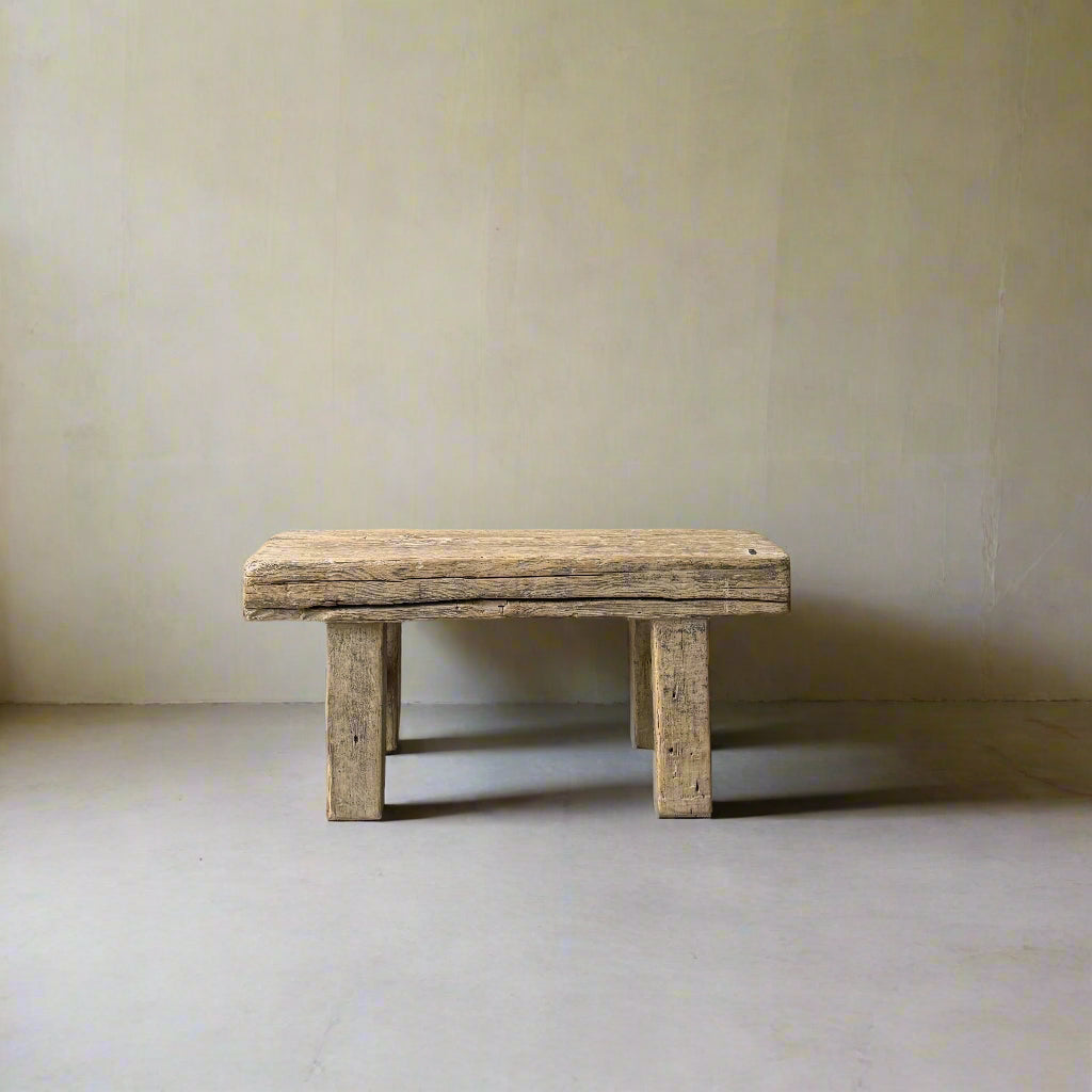 Vintage Elm Bench 'Maia' - Design Vintage