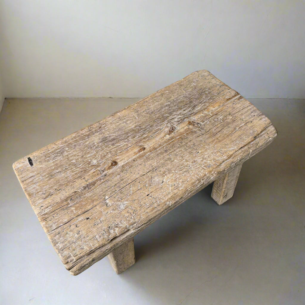 Vintage Elm Bench 'Maia' - Design Vintage