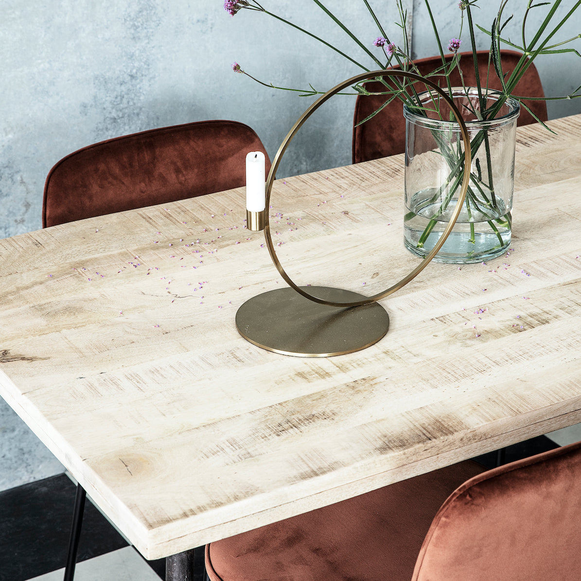 Industrial Mango Dining Table - Design Vintage