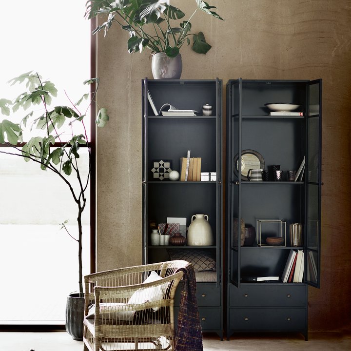 Black Iron High Cabinet - Design Vintage