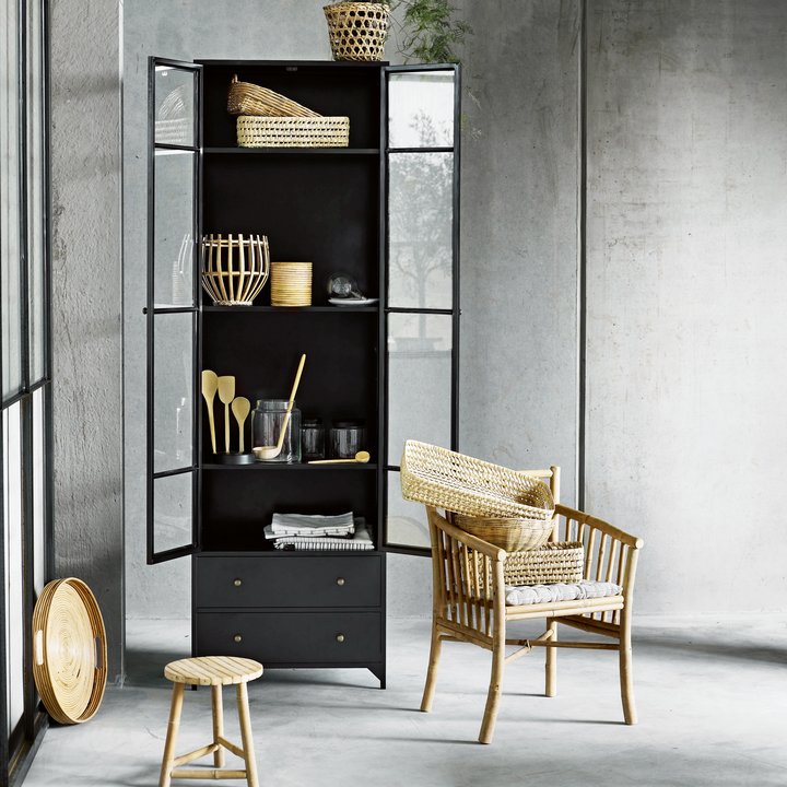 Black Iron High Cabinet - Design Vintage