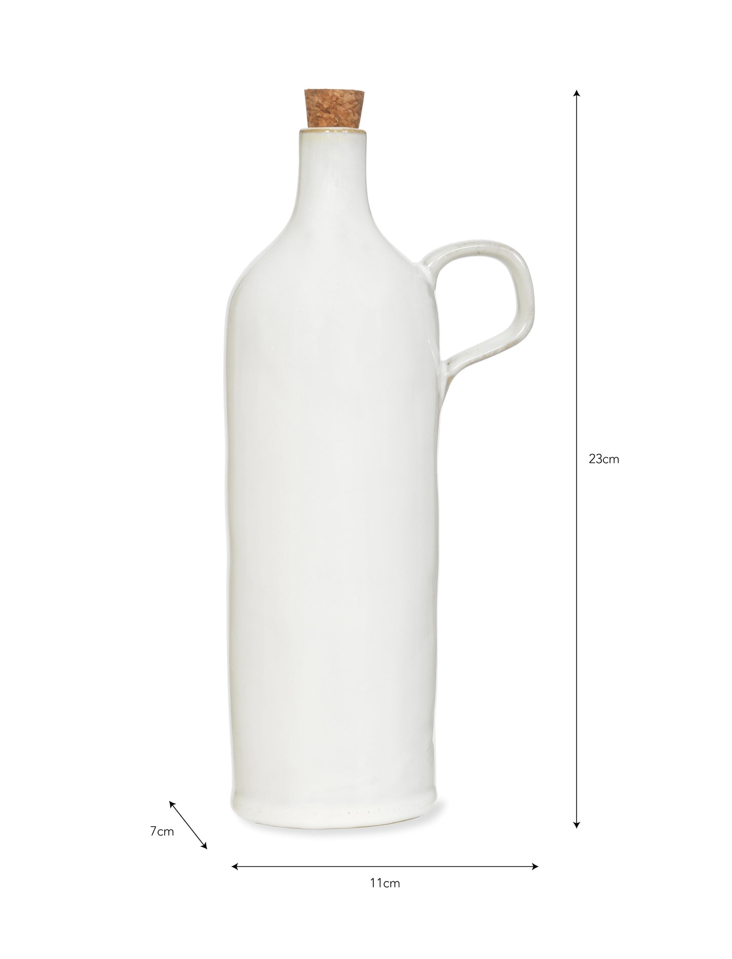 Glazed Stoneware Oil Bottle