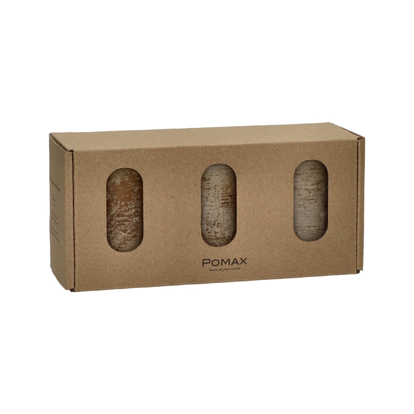 Set of Honey Pillar Candles - Design Vintage