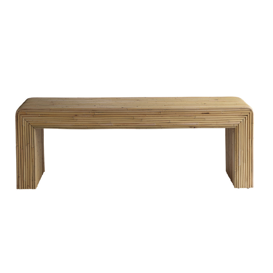 Ribbed Rattan Coffee Table - Design Vintage