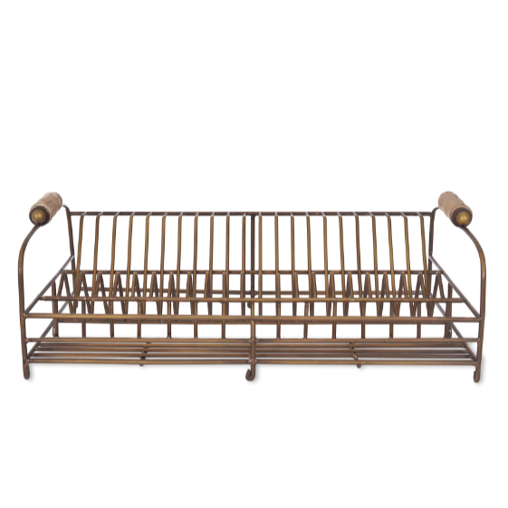 Antique Brass Dish Rack - Design Vintage