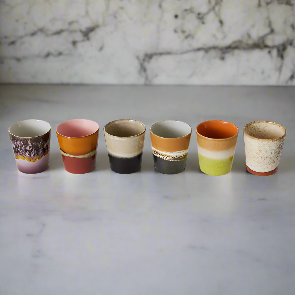 70's Set of 6 Cups - Design Vintage