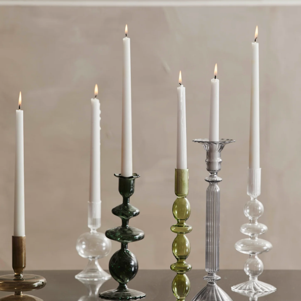 Shaped Glass Candlestick - Design Vintage