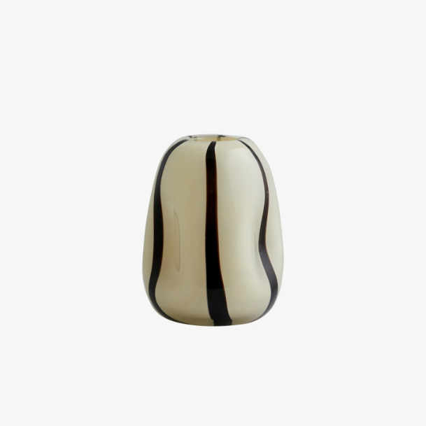 Striped Glass Vase - Design Vintage