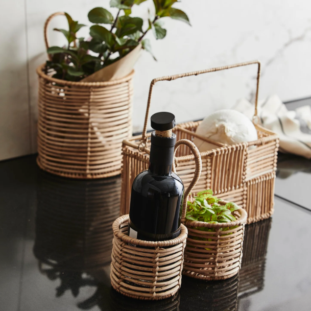 Rattan Condiment Basket - Design Vintage